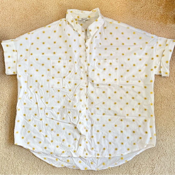 Madewell medium Sun Embroidered Courier button up Shirt - Picture 6 of 14